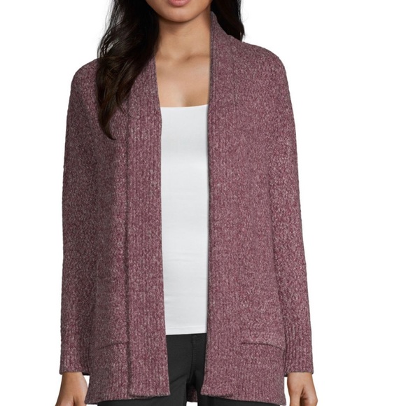 Liz Claiborne Womens Long Sleeve Open Front Cardigan